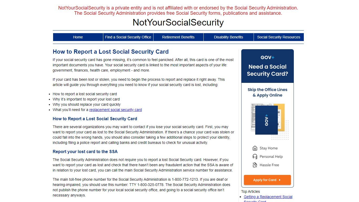 How to Report a Lost Social Security Card